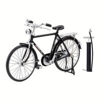 Antikes Velo Herrenfahrrad + Fahrradpumpe Metallmodell 1:10