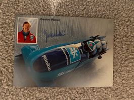 Autogrammkarte Gustav Weder Bob