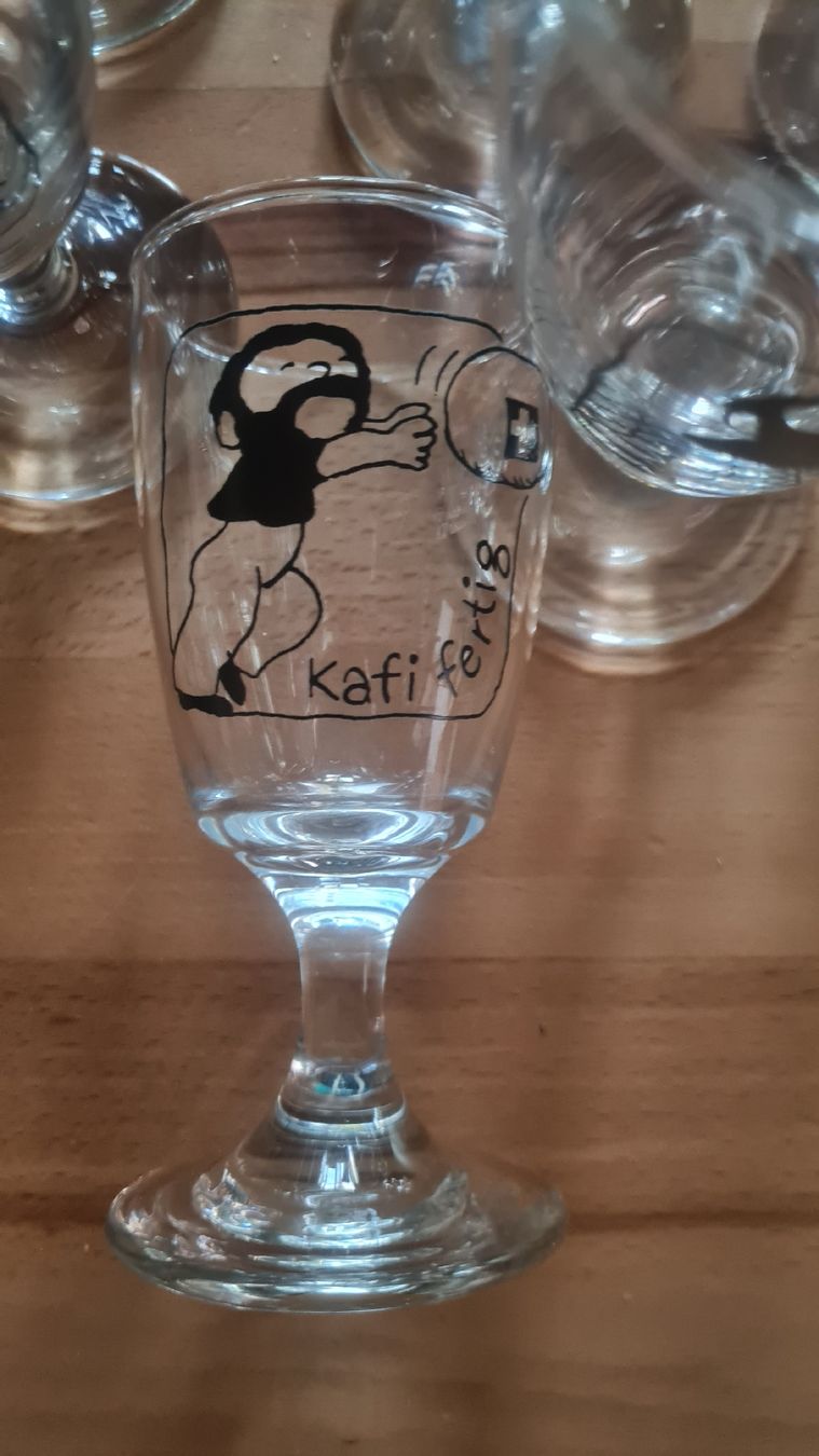 Glasi Hergiswil Bicchieri: Glasi Hergiswil Kaffeegläser neu – Nuovo (secondo la descrizione) da Münsingen venduto da Cuci31 2