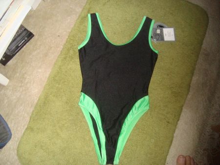 vintage 80iger Zofina body 9859 bl-grünneon,small swiss Made