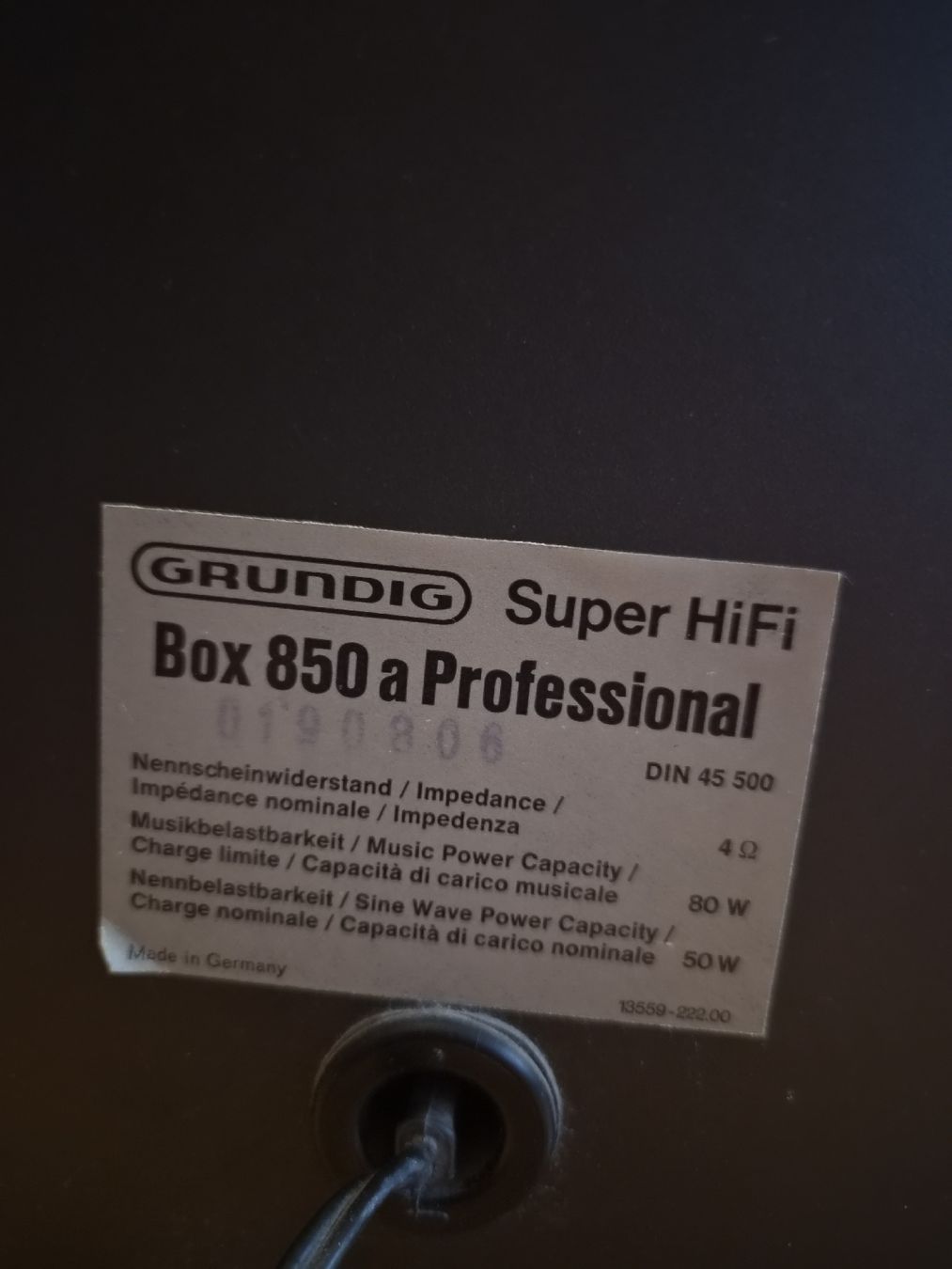 Grundig Casse acustiche: Lautsprecher Paar MB Quart schwarz – Usato da basel venduto da lupettone 2