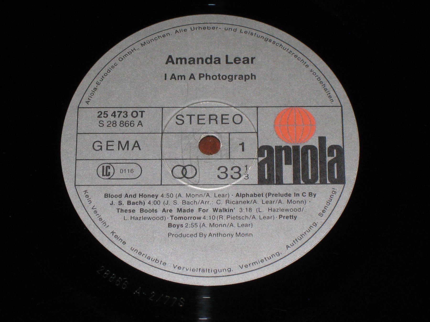 Schallplatten: LP - AMANDA LEAR - I AM A PHOTOGRAPH – Gebraucht aus Steckborn von Quo7 1