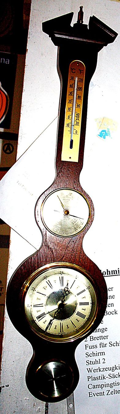 Autres appareils anciens: Barometer mit Uhr usw. – D'occasion à Baar par 2cvbaar