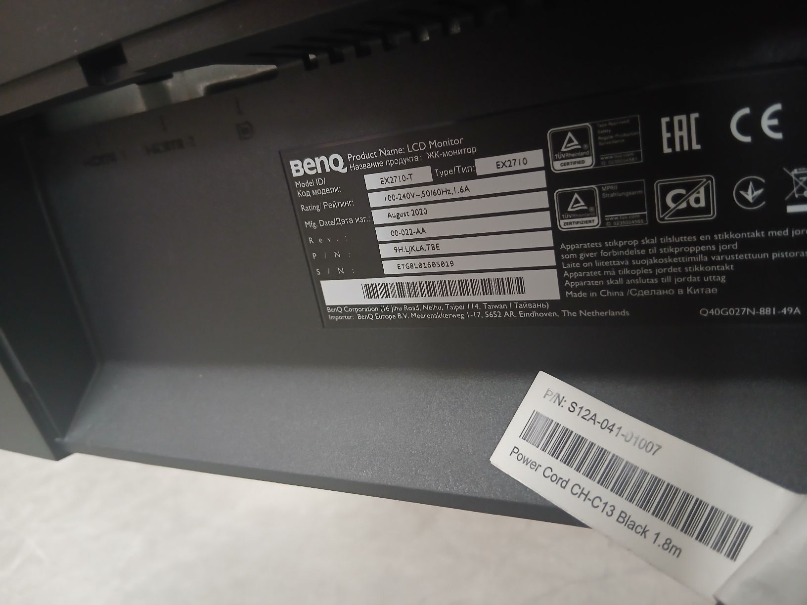 BenQ Monitor: BenQ Mobiuz EX2710 – Usato da Elsau venduto da Schneebal4 1