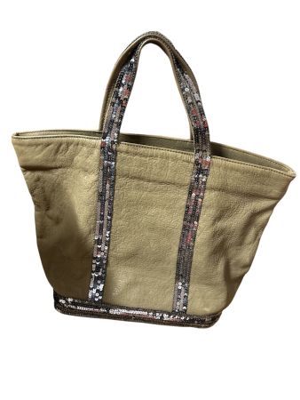 Vanessa Bruno  Cabas - Leder-Bag mit Paillettenbesatz