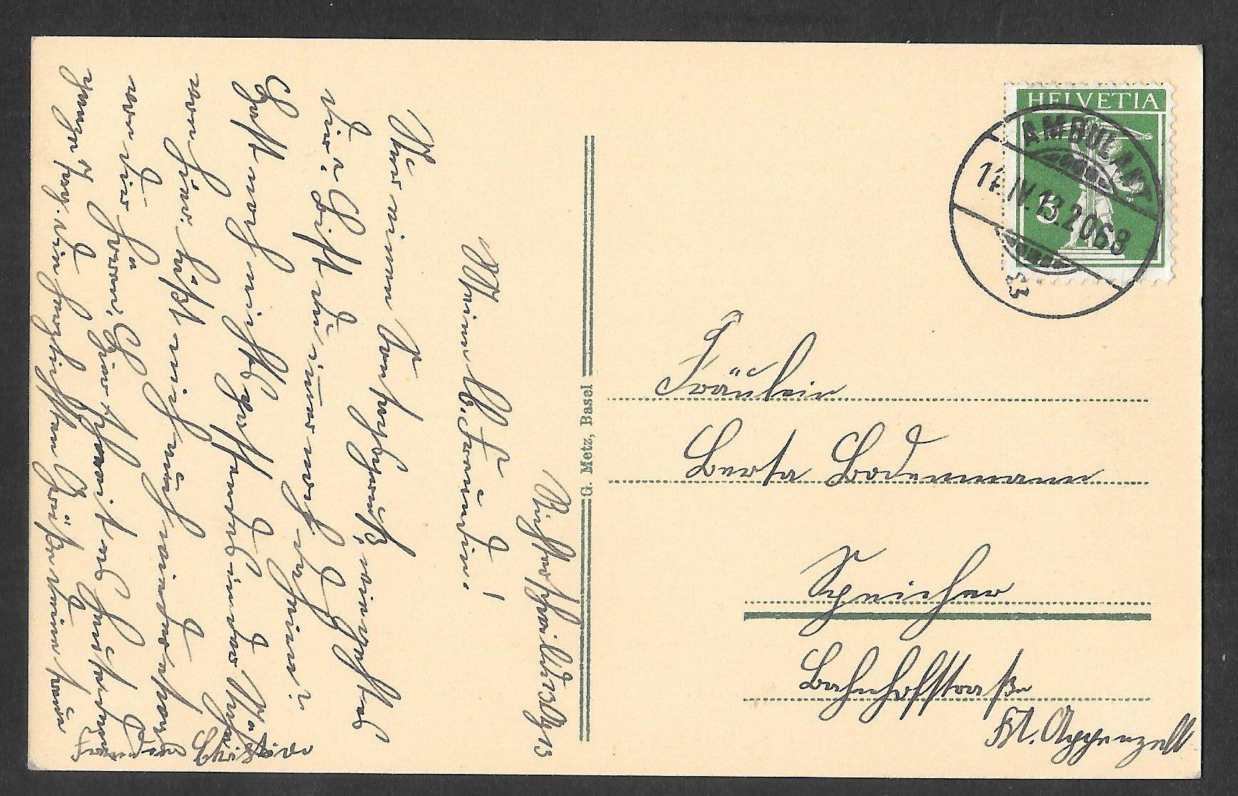 Cartoline postali: Richterswil Post und Bahnhof – Usato da Olten venduto da clotaldi 1