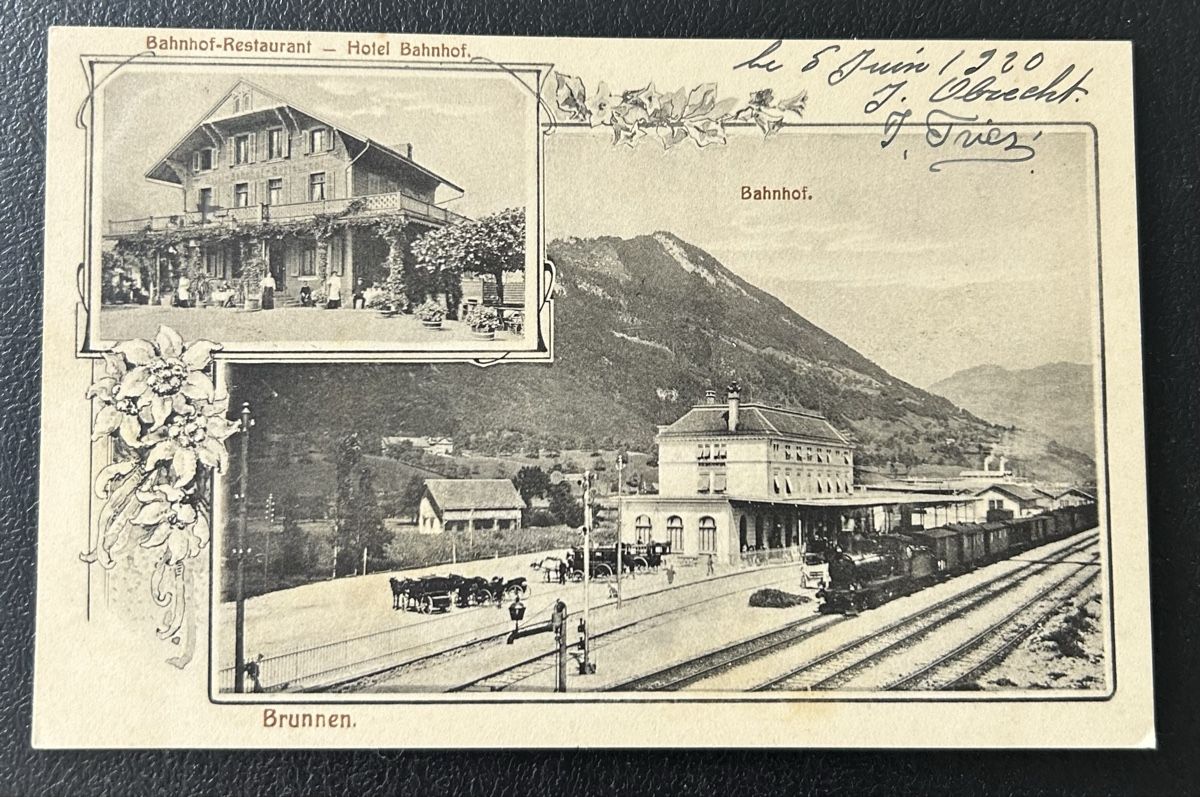 Cartoline postali: Brunnen Bahnhof  – Usato da Horw venduto da Tellbub