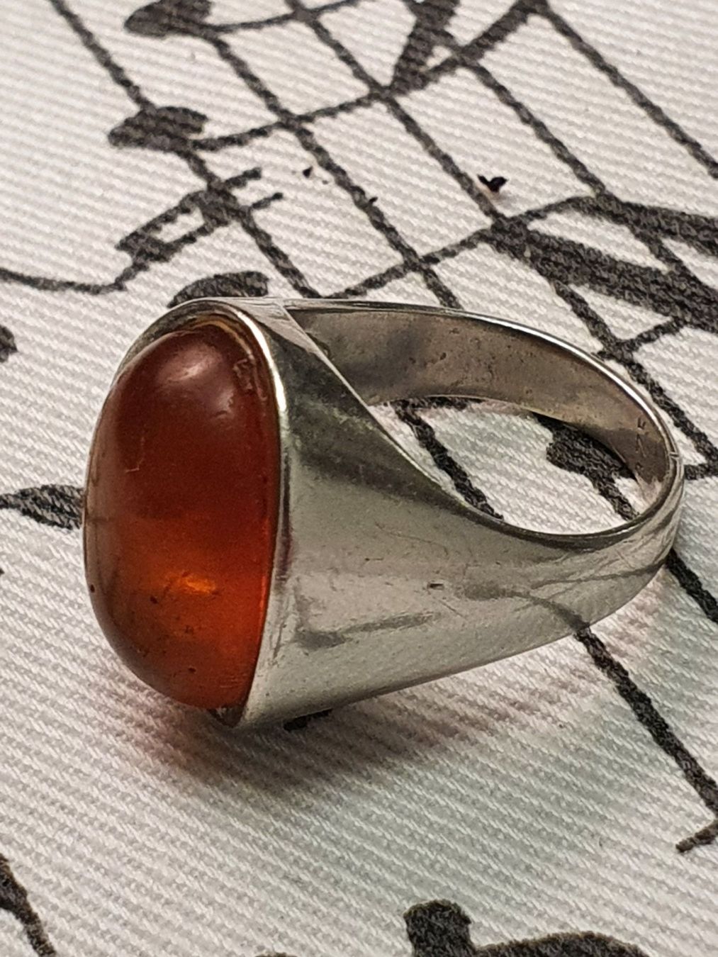 Anelli: Filigraner Designer Bernstein-Ring aus – Usato da Wohlen AG venduto da palmsprings 4