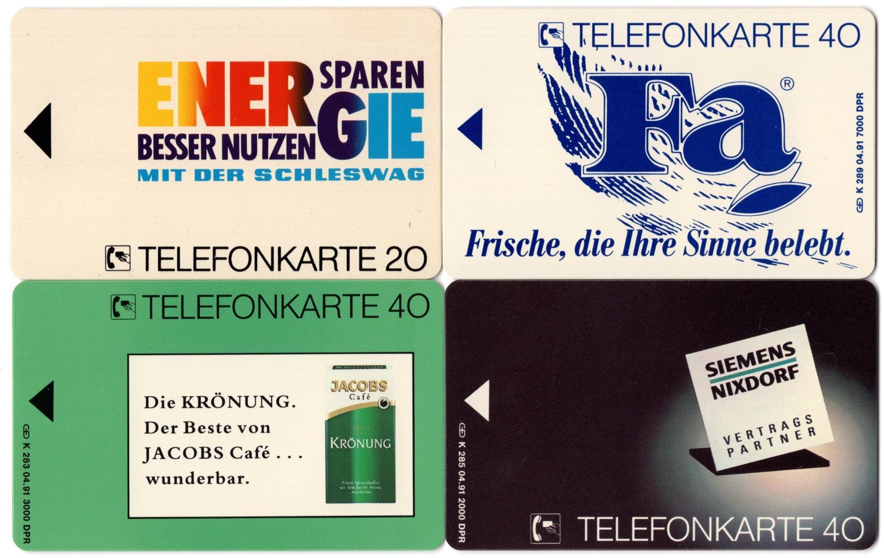 Telefon- & Taxkarten: 4 Dummy Telefonkarten von Deutschland – Gebraucht aus Eglisau von Chperfins 1