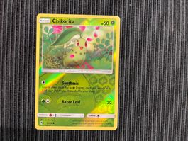 Pokemon Chikorita Reverse Holo Lost Thunder Near Mint