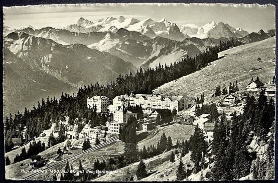 Cartoline postali: RIGI-KALTBAD mit den Berneralpen – Usato da Jona venduto da philajona