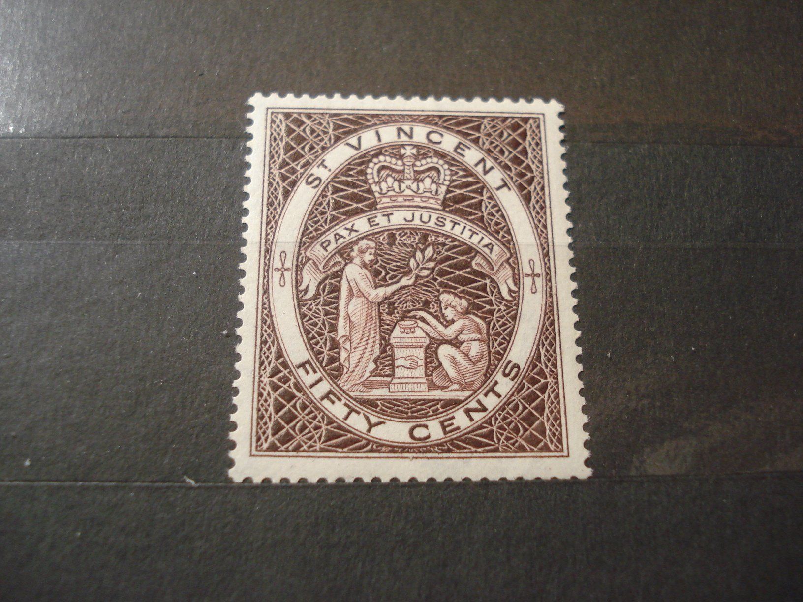 Alle Briefmarken: Marke St Vincent, fifty Cent, o – Gebraucht aus Niederwil AG von morostahu