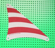 LEGO® Cloth Sail Triangular 17 x 20 with Red Stripes Patter
