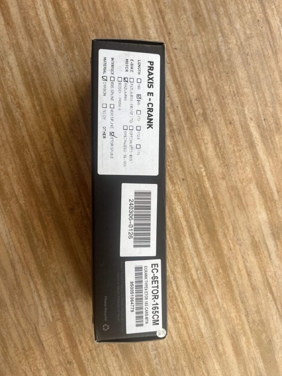 Ersatzteile: Pédalier Praxis E-Crank Type 6 - ETOR 165cm Carbon – Gebraucht aus Bulle von adriendr 1