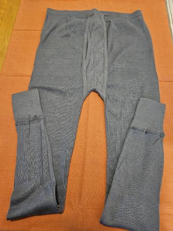 Feine, lange Unterhose Gr. 8, grau, 100% Baumwolle - NEU