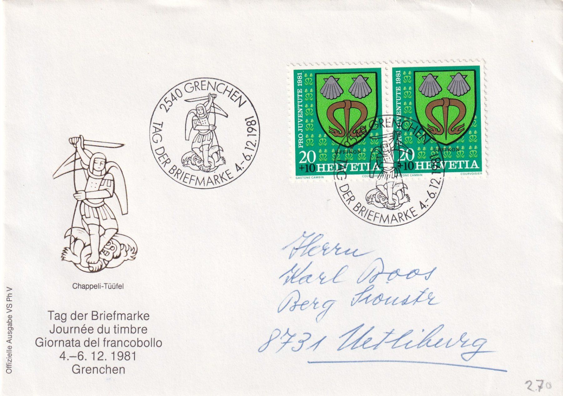 Tutti i francobolli: Tag der Briefmarke 1981 Grenchen 4.-6.12.1981 – Nuovo (secondo la descrizione) da Birsfelden venduto da chr_yq2g