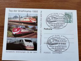 Deutschland Suhl Tag der Briefmarke ICE Karte1993 (E1641)