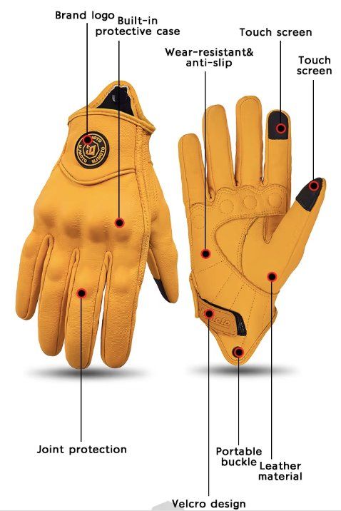 Altri accessori da uomo: Gelb Leder Motorrad Handschuh Gr. XL – Nuovo e nell'imballaggio originale da Châtelaine venduto da topshop.switzerland 7