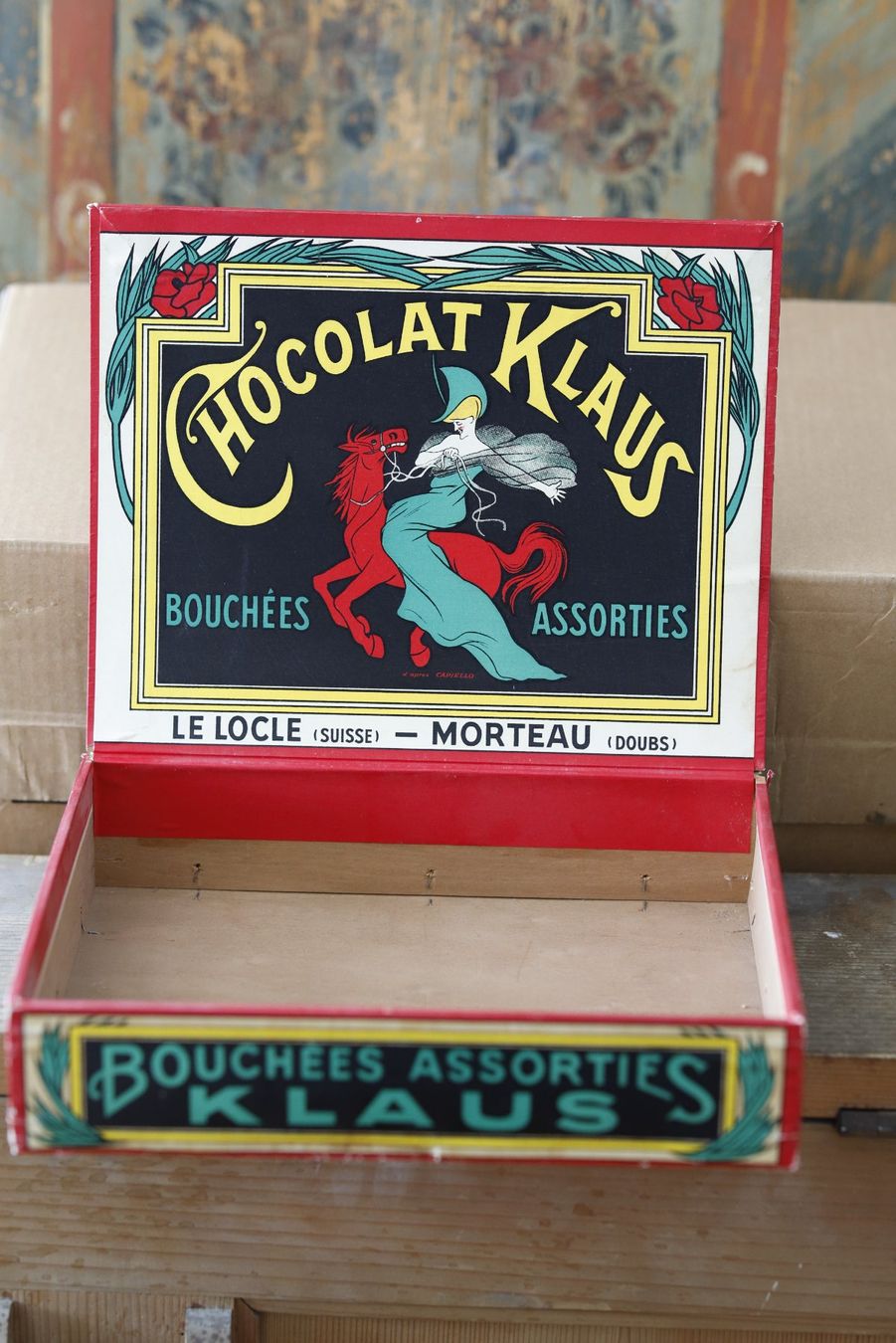 Casse di trasporto: Vintage Chocolat Klaus Schachtel – Usato da Lausen venduto da mexico81