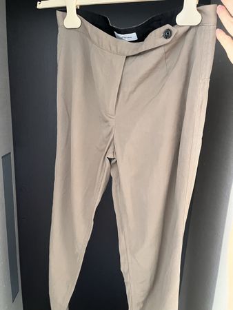 Costume National pantaloni sartoriali in lana taupe