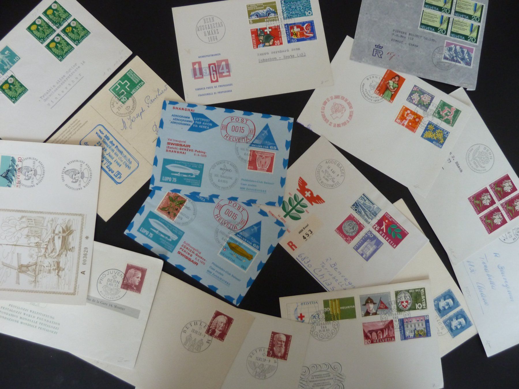 Tutti i francobolli: Lot lettres CH (3909) – Usato da Onex venduto da BANGON80