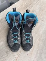Scarpa Wanderschuhe Vibram Sohle schwarz blau gebraucht