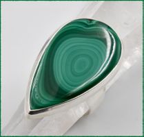 MALACHITE, Malachit 925 Silber Ring