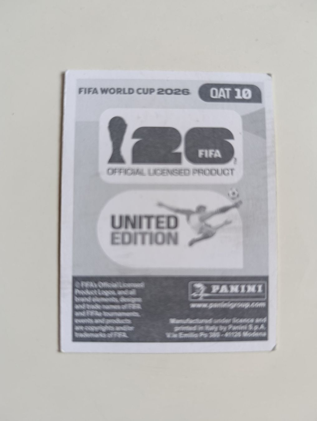 Panini Cartes à collectionner: Panini World Cup 2026 QAT 10 – Neuf (Voir description) à Lavey-Village par pas_7xd2 1