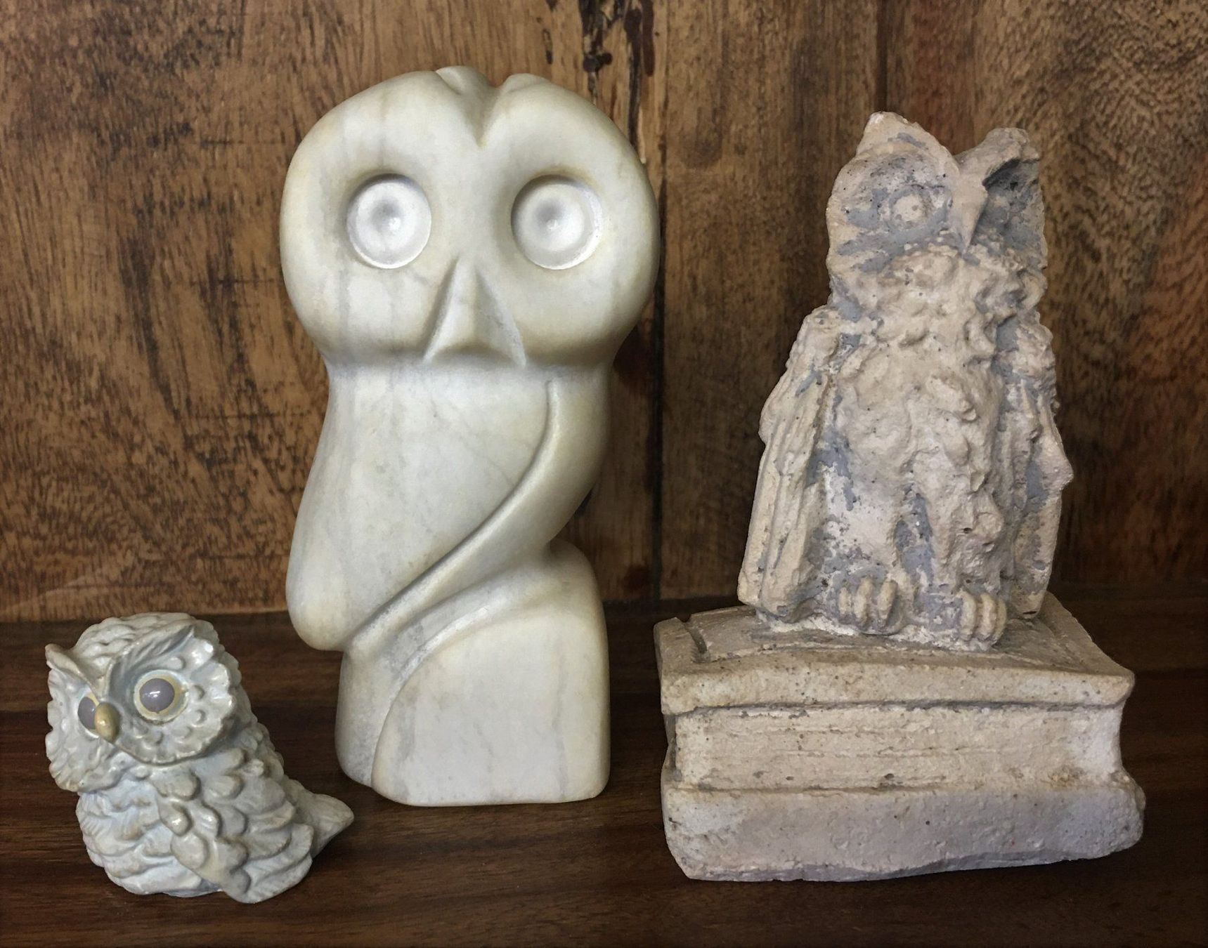 Statuette: 3 x Eulen Deko - H 9.5 - 8.5 - 3cm – Usato da Oftringen venduto da Vucki 2