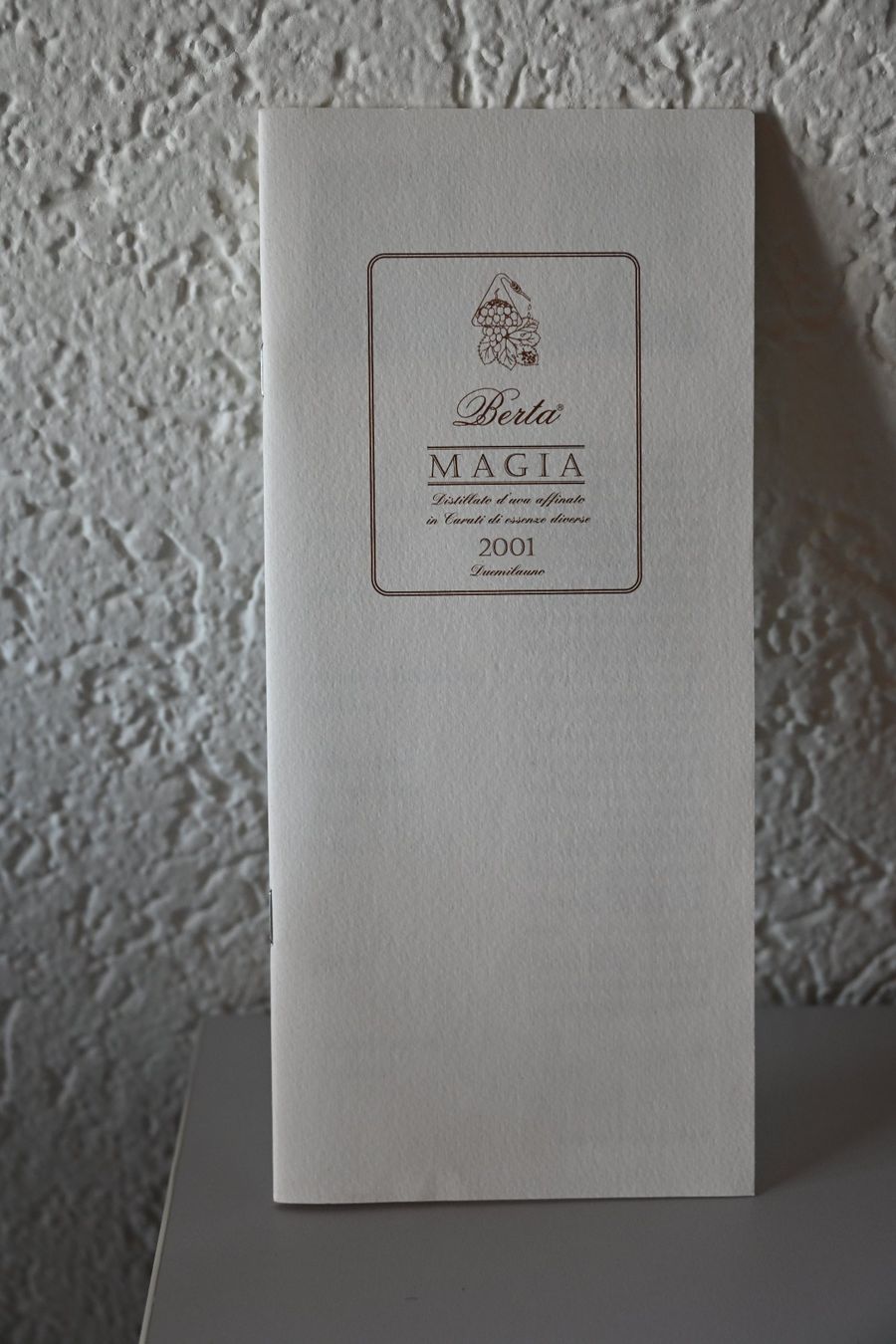 Berta Spiritueux: Grappa Berta Magia 2001 in OHK – Neuf avec emballage d'origine à Dietlikon par Loore5 3