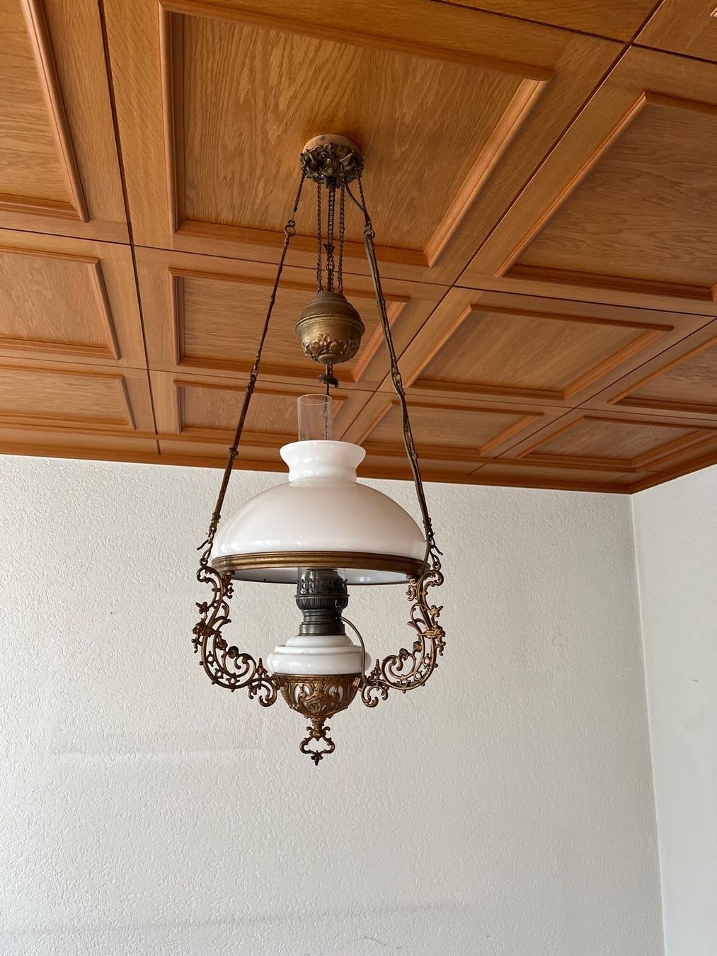 Lampadari & plafoniere: antike Petrol-Decken-Lampe elektrifiziert – Usato da Niederglatt ZH venduto da estrich04 2
