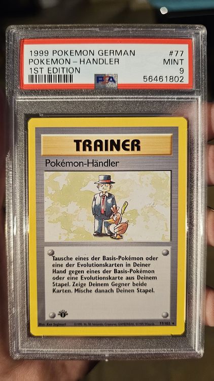 Pokemon Base Set Deutsch 1. Edition PSA 9 Pokemon-Händler (Neu (gemäss ...