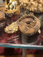 netsuke, figur, fisch