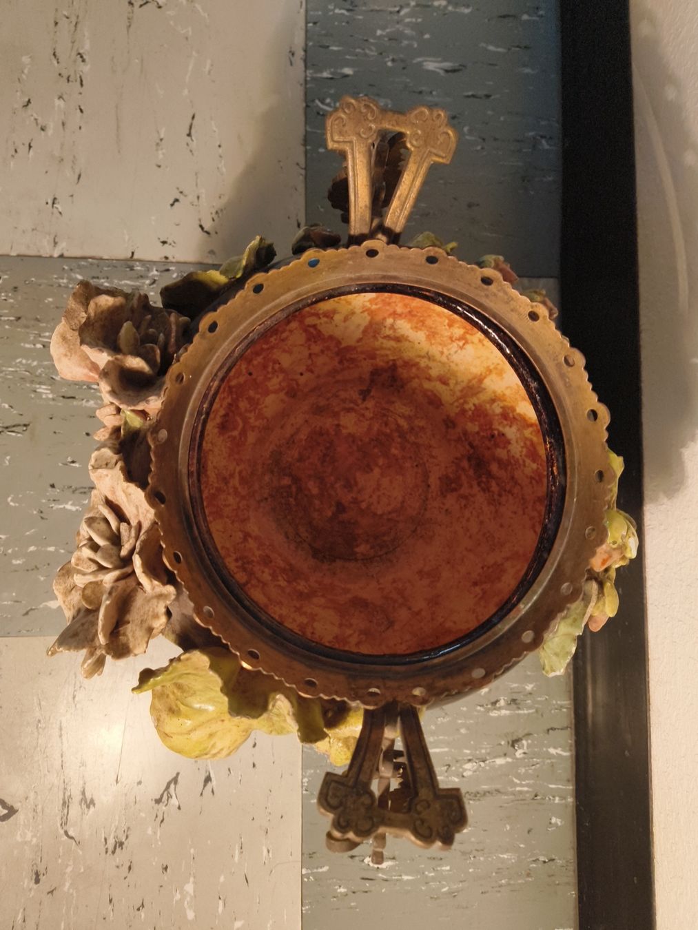 Vasi per fiori: Antik Blütencachepot Barbotine-Technik Frankreich – Usato da stettlen venduto da VintageBern_ch 1