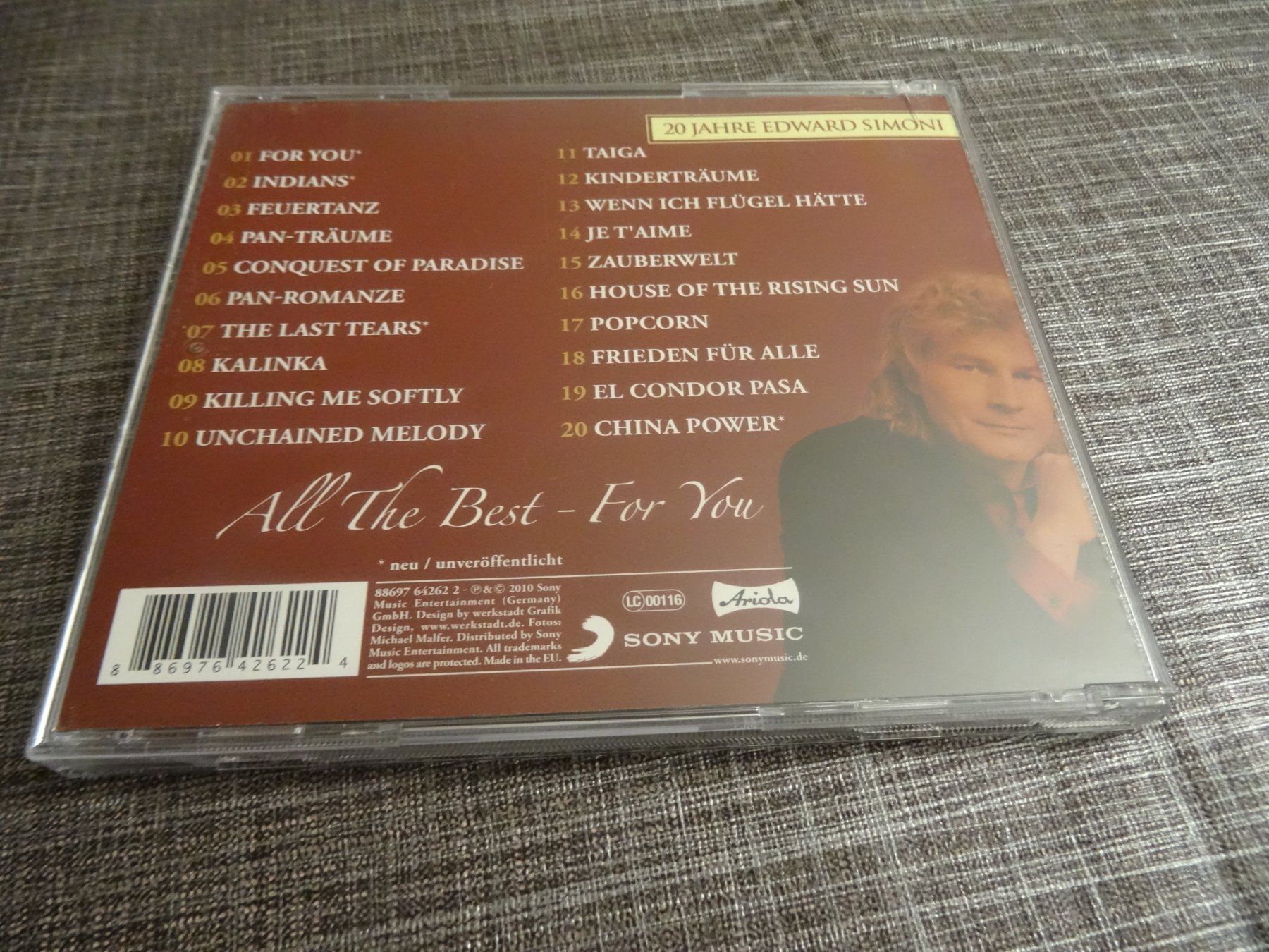 CDs: Edward Simoni - All The Best - For You CD – Gebraucht aus Olten von Disc-Ausverkauf 1