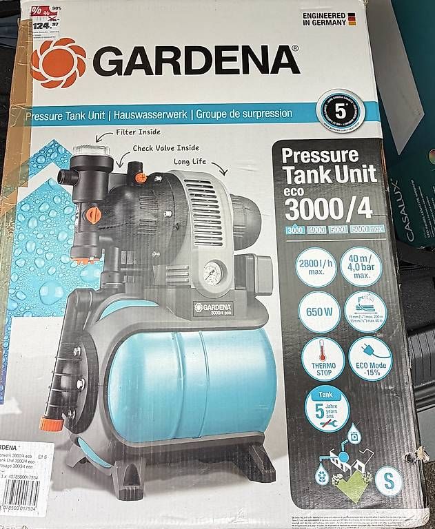 Gardena Pompe & Parti di ricambio: Pompa autoclave Gardena nuova – Nuovo e nell'imballaggio originale da Losone venduto da gia_nk5s 3