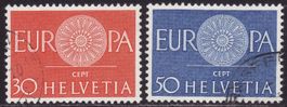 Satz SBK-Nr. 373-374 (Europa 1960) gestempelt