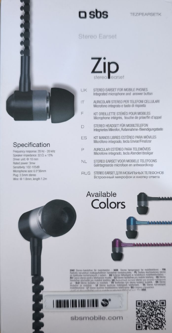 Kopfhörer: SBS Zip Stereo Earset with Microphone Black New – Neu (gemäss Beschreibung) aus Zürich von Raz88 4