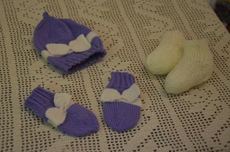 TAILLE 0-3 MONATE - BABY SET NEU - HANDARBEIT