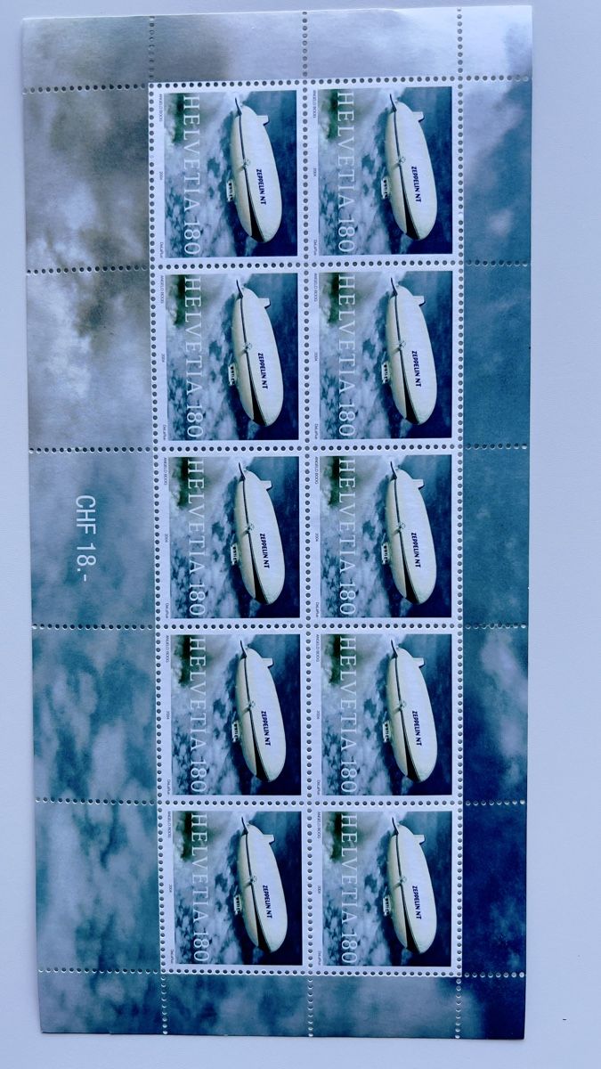 Tutti i francobolli: Frankaturware CH 10er Block Zeppelin – Nuovo (secondo la descrizione) da Glattbrugg venduto da Artos67