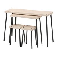 IKEA FRIDNÄS Satzti/Hoc S4 schwarz/Birkenachbildung