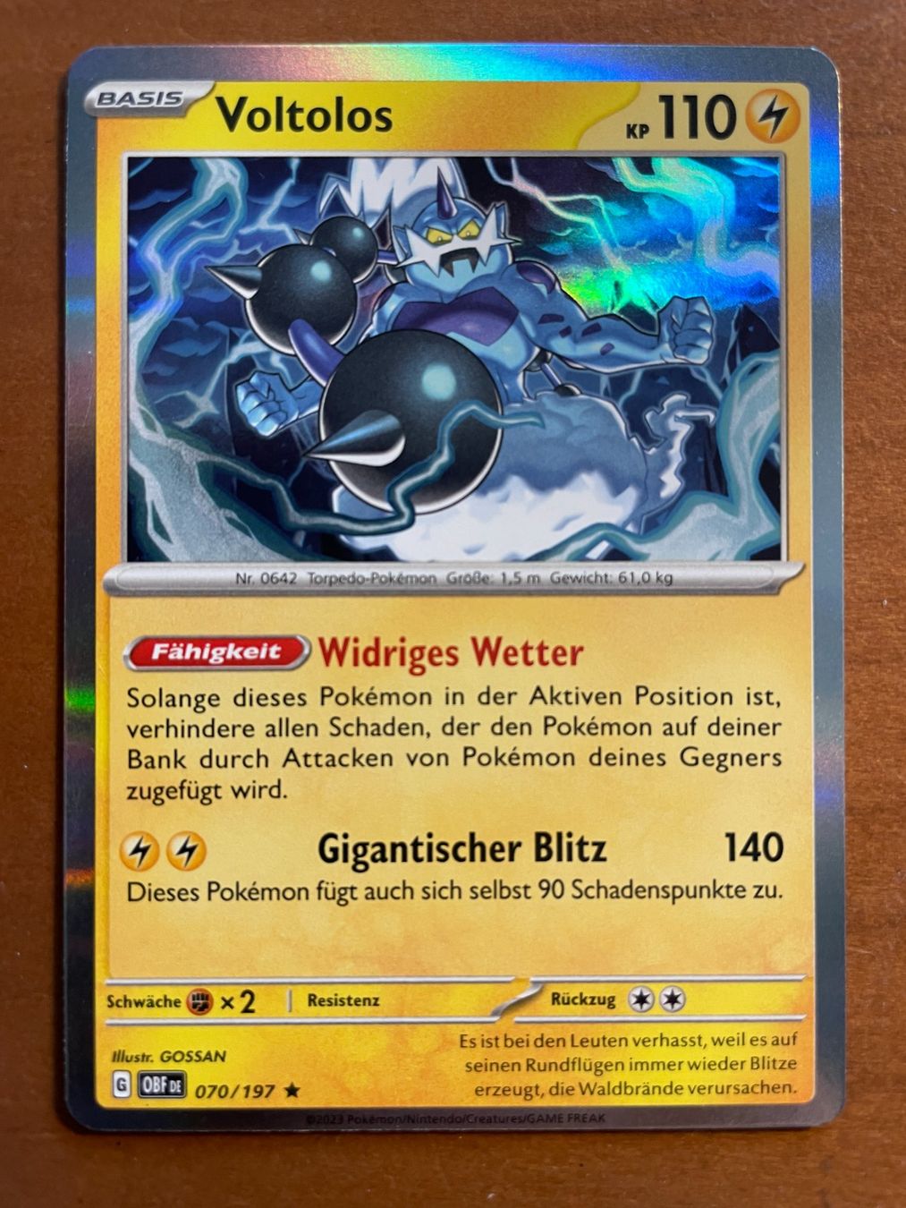 Pokémon Carte collezionabili: Pokemon Voltolos Holo (Versand gratis) – Nuovo (secondo la descrizione) da Chur venduto da Angerson