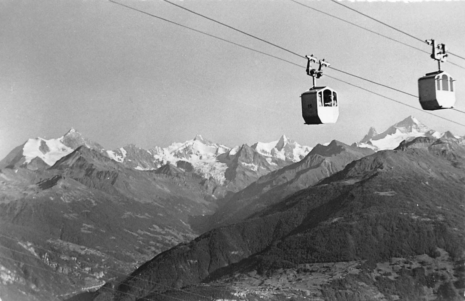 Cartoline postali: Crans  Sierre  Gondelbahn Bella Lui – Usato da Bichelsee venduto da Gloeckner