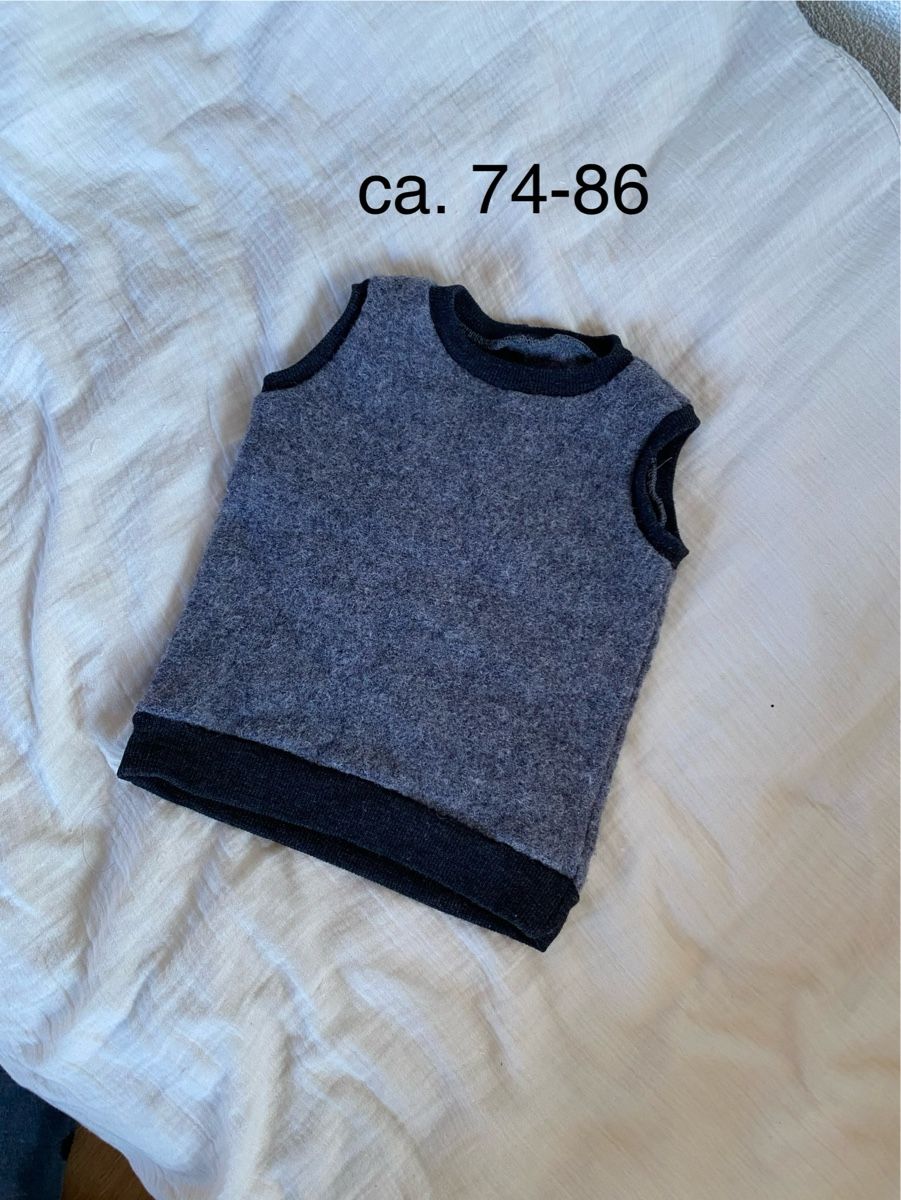Pulls et sweat-shirts: Wollwalk Pullunder 74-80 mit Wollbündchen – D'occasion à Happerswil par angela_schlatt