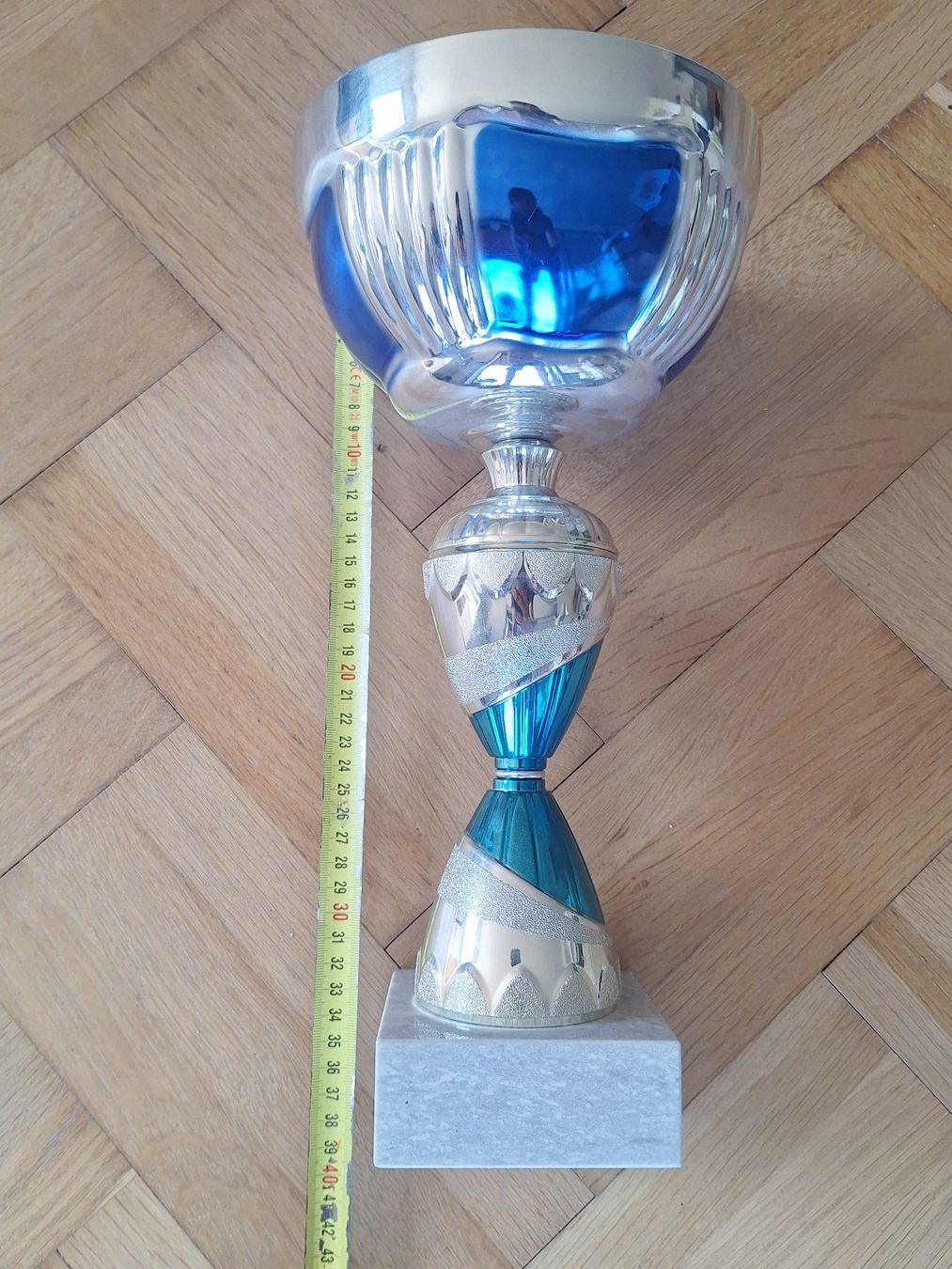 Piatti di portata: Coupe argenté et bleue de 40 cm – Usato da Chêne-Bougeries venduto da xchrysalide 1