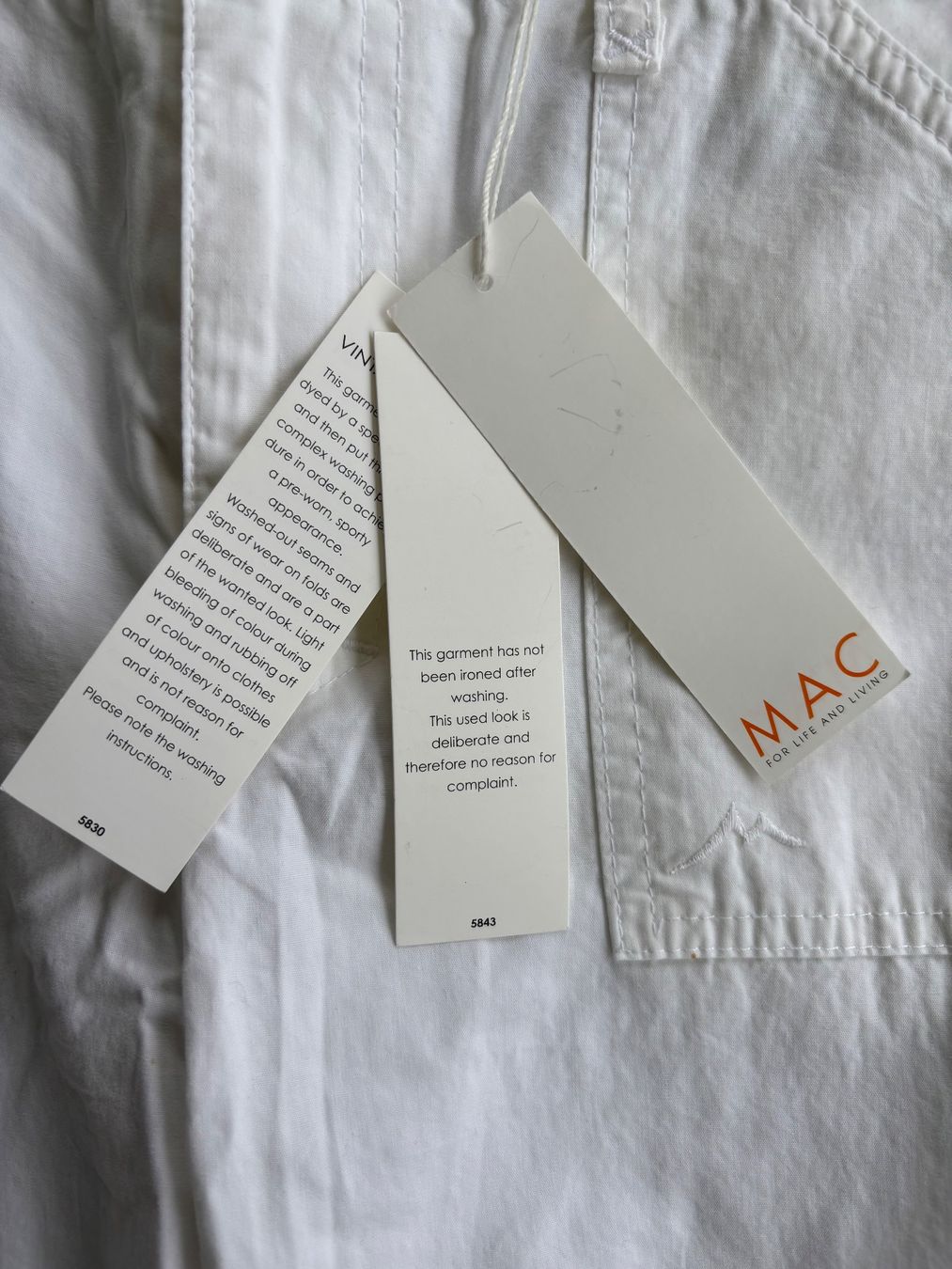Pantaloni: MAC Cathy 7/8 Baumwollhose white zip, Gr. 34 – Nuovo e nell'imballaggio originale da Ebnat-Kappel venduto da Molton 5