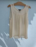 H&M Top cremefarben, Grösse 42 mit Spitze