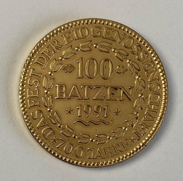Münze 100 Batzen 1991, 700 Jahre Schweiz (Gebraucht) in Luzern für CHF ...