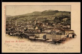 AK St. Gallen, Teilansicht mit Kirche