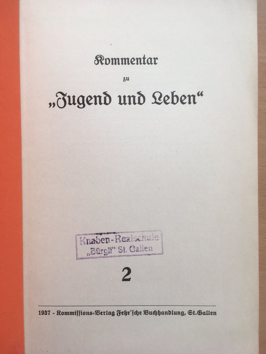 Bücher: Kommentar zu Jugend und Leben – 2 – Gebraucht aus Grenchen von Kogi7 1